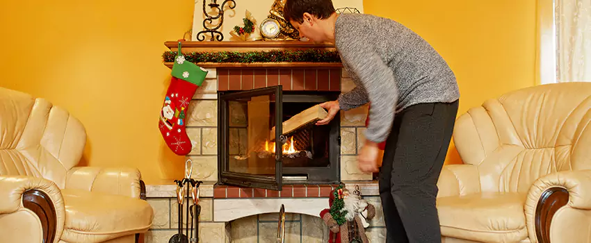 Rusted Metal Fireplace Restoration in Granite Bay, California